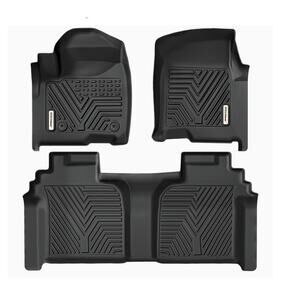 Front & Rear floor liners for 2019-2024  GM  trucks 1500-3500 crew cab floor Mat